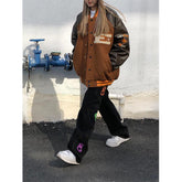 Brown Jacket Baseball Bomber Female Men Zip Up Jacket Women Clothing Harajuku Plus Size Streetwear Outerwear Goth Japanese